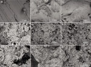 Data illustrating how different pickling conditions influence titanium anode surface roughness and lifespan.