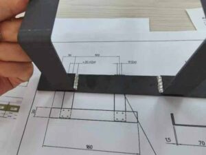 Weld integrity is verified through low-angle visual inspection and geometry checks, with optional dye-penetrant testing (PT) applied where required by drawings.