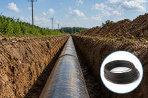 Ir-Ta coated titanium anodes for buried pipelines and soil environments. High oxygen evolution stability, strong corrosion resistance, and long service life for reliable cathodic protection systems.