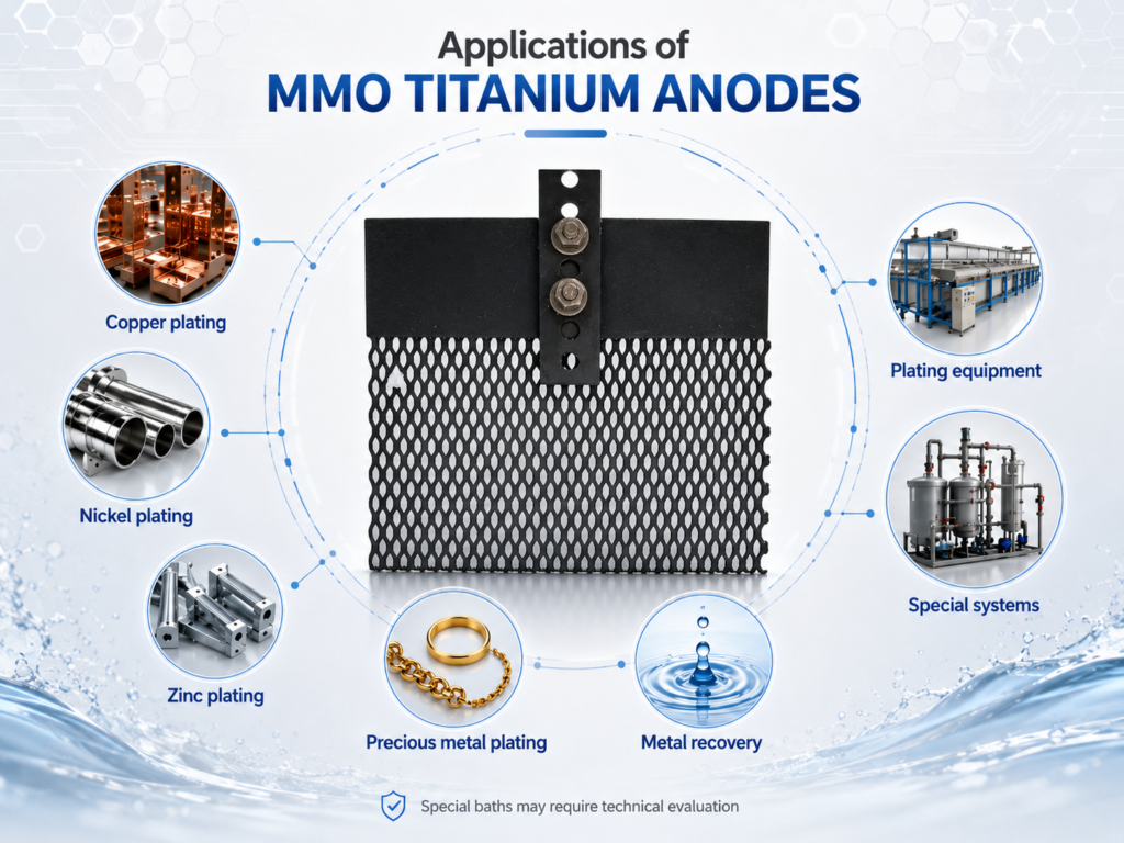 titanium anode for zinc plating