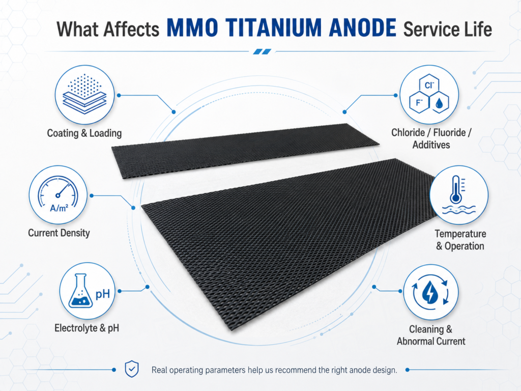 titanium plate anode for plating tank