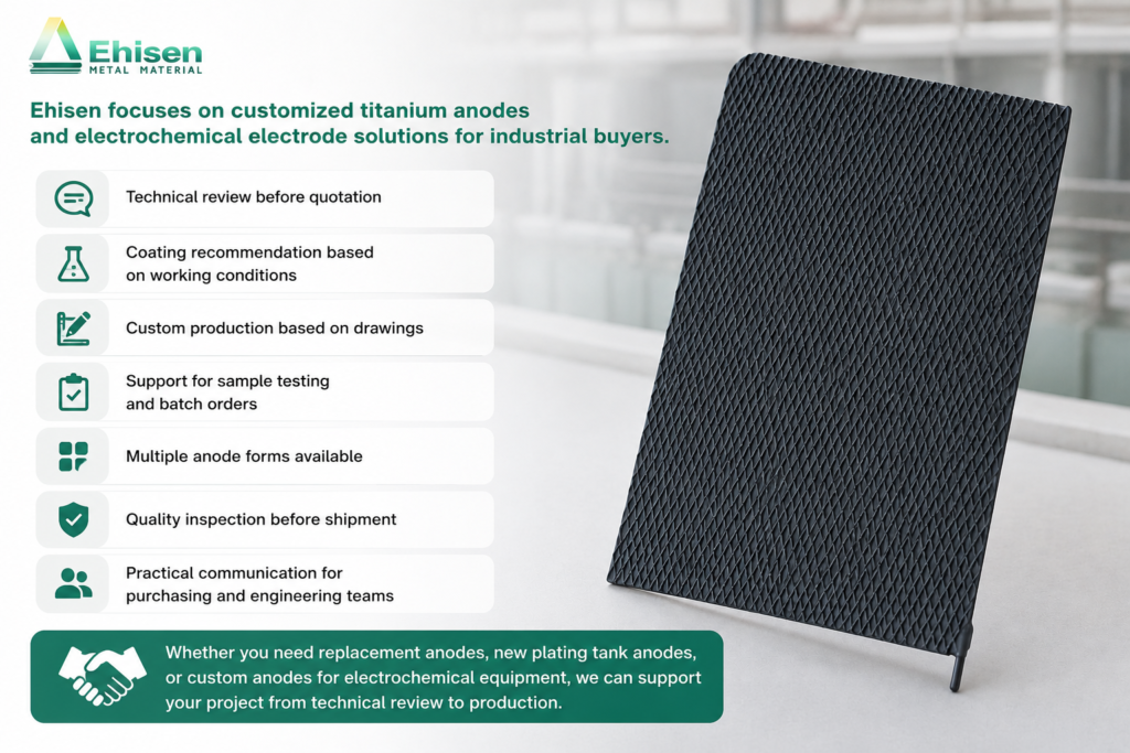 titanium anode for metal finishing titanium anode for metal finishing