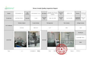 Enhanced Lifespan Testing of Titanium Anodes